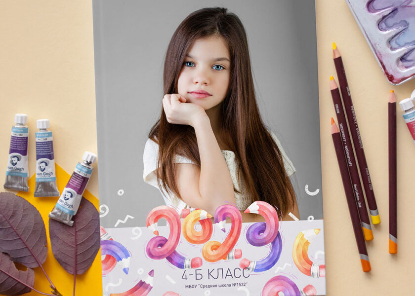Выпускной альбом для детского сада и школы Цветные карандаши 21х30 (1)